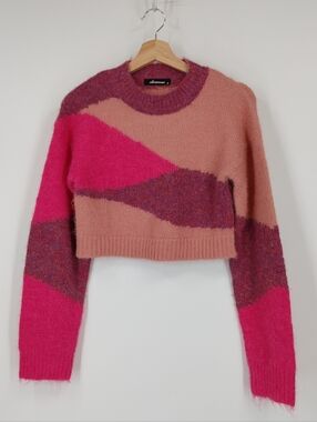Olivaceous Wool Blend Cropped Sweater